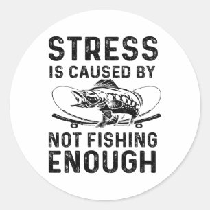 Grappige B Visliefhebber Visser Design Voor Mannen Ronde Sticker