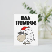 Grappige Baa Humbug Kerst Cartoon Feestdagenkaart (Staand voorkant)