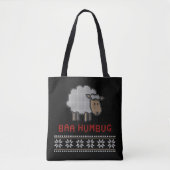 Grappige Baa Humbug Kerstschaap - Kerstwinkelen Tote Bag (Voorkant)