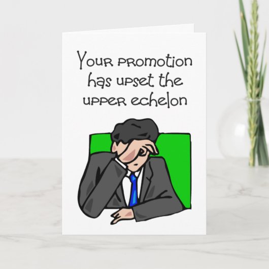 grappige baanpromotie felicitaties kaart (Voorkant)