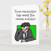 grappige baanpromotie felicitaties kaart (Gele Bloem)