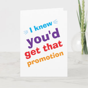grappige baanpromotie felicitaties kaart