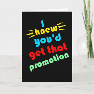 grappige baanpromotie felicitaties kaart