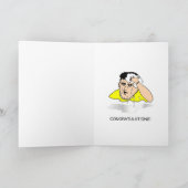 grappige baanpromotie felicitaties kaart (Binnen)