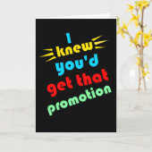grappige baanpromotie felicitaties kaart (Gele Bloem)