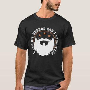 Grappige baard Mannen Ik hou van grote baren en ik T-shirt