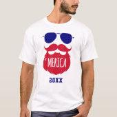 Grappige baard 'Merica Patriotic T-shirt (Voorkant)