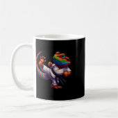 Grappige baardagaam High Kick Karate Samurai Ninj Koffiemok (Links)