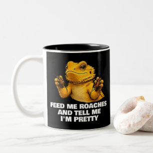 Grappige Baardagaam Liefhebber Reptiel Eigenaar Ka Tweekleurige Koffiemok
