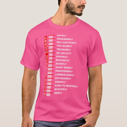 Grappige Baardgroei Grafiek T-shirt (Voorkant)