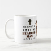 Grappige BAARDIGE MAN Karikatuur BOKAL - Vader Ech Koffiemok (Links)