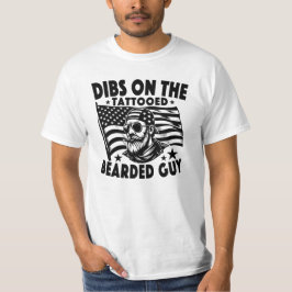Grappige Baardige Tatuëerder Koppel Matching T-shirt