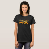 Grappige baardstache snor t-shirt (Voorkant volledig)