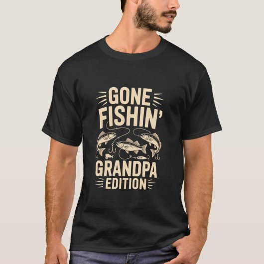 Grappige Baars Opa Ooit Vissen Visser Vaders T-shirt (Voorkant)