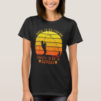 Grappige Baars Vissen Geboren Om Te Gaan Vissen Ge T-shirt