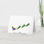 Grappige Baars Vissen Kerst Feestdagen Kaart (Achterkant)