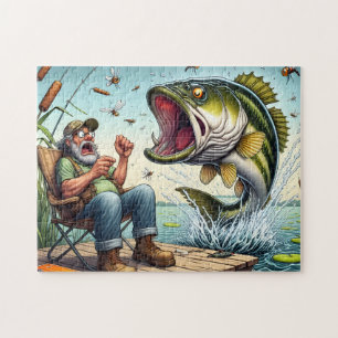 Grappige Baars Vissen Legpuzzel