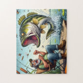 Grappige Baars Vissen Legpuzzel (Verticaal)