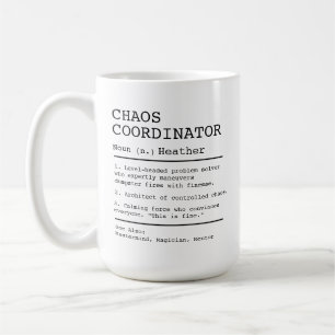 Grappige Baas Cadeau Chaos Coördinator Mok, Aangep Koffiemok