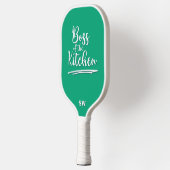 Grappige baas van de keuken Mint Groen Wit Elegant Pickleball Paddle (Links)