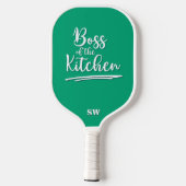 Grappige baas van de keuken Mint Groen Wit Elegant Pickleball Paddle (Achterkant)