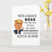 Grappige baas verjaardag beste cadeau kaart (Gele Bloem)