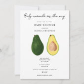 Grappige Baby Avocado op de Weg Baby shower Kaart (Voorkant)