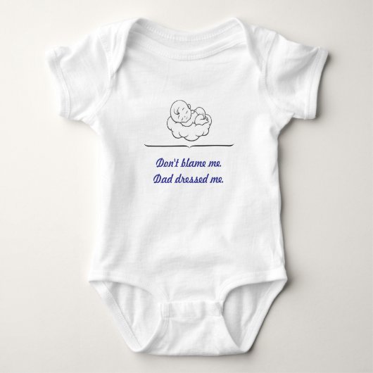 Grappige Baby Bodysuit – Blue Print Daddy Edition (Voorkant)