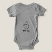 Grappige Baby Bodysuit - "Raad eens? Kippenpeuk" (Design achterkant)