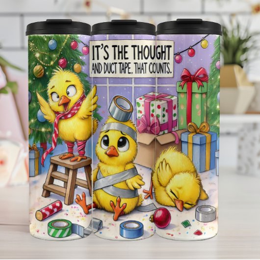 Grappige Baby Chicks Duct Tape Gifts Thermosbeker