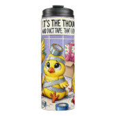 Grappige Baby Chicks Duct Tape Gifts Thermosbeker (Voorkant)