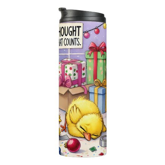 Grappige Baby Chicks Duct Tape Gifts Thermosbeker (Geroteerd rechts)