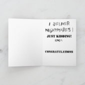 GRAPPIGE BABY DE SARCASTISCHE OOIEVAAR HUMOR Gefel Kaart (Binnen)