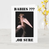 GRAPPIGE BABY DE SARCASTISCHE OOIEVAAR HUMOR Gefel Kaart (Gele Bloem)