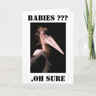 GRAPPIGE BABY DE SARCASTISCHE OOIEVAAR HUMOR Gefel Kaart