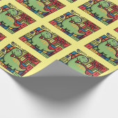 Grappige Baby Dinosaurus Baby Gift Wrap Cadeaupapier (Hoek)