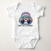 Grappige Baby DJ in Training Bodysuit