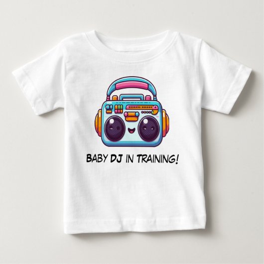 Grappige Baby DJ in Training Shirt (Voorkant)
