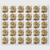 Grappige Baby Dragon Baby Gift Wrap Cadeaupapier (Vlak)