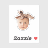 Grappige Baby Face uitgesneden aangepaste foto Sticker (Vel)