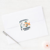 Grappige Baby Fish | Opa's Gevist Buddy Baby Vierkante Sticker (Envelop)
