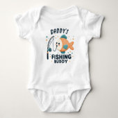 Grappige Baby Fish | Papa's Gevist Buddy Baby Romper (Voorkant)