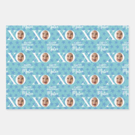 Grappige Baby fotocollage gepersonaliseerd Inpakpapier Vel