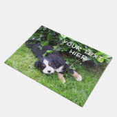 grappige baby hond en jouw tekst deurmat (Schuin)