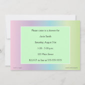 Grappige Baby Ik kom uit Party Cartoon Nodig Kaart (Achterkant)