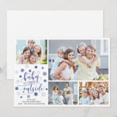 Grappige BABY IT'S COVID BUITEN 4 foto's Feestdagenkaart (Voorkant / Achterkant)