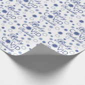 Grappige BABY ITS COVID BUITEN Corona Virus Blauw Cadeaupapier (Hoek)