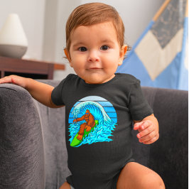 Grappige Baby Jongen Bigfoot Sasquatch Surfsporten Romper