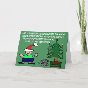 Grappige baby kerst feestdagen kaart