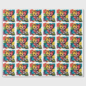 Grappige Baby Kitty Cat Baby Gift Wrap Cadeaupapier (Vlak)